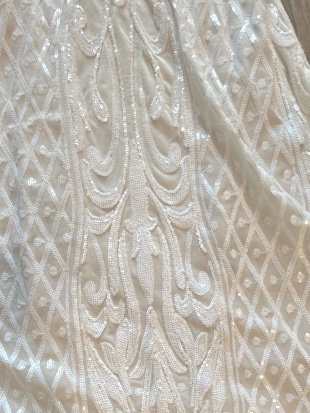 Lulu's Strapless Ivory Beaded Mermaid Formal Wedding Dress XS - Picture 2 of 6